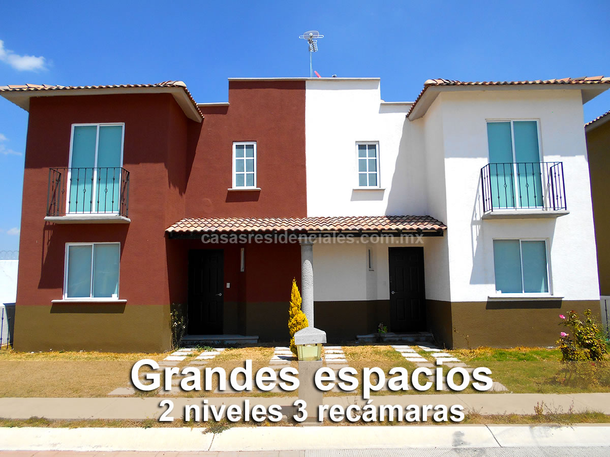 Casas Residenciales en venta cerca del DF en Fraccionamiento privado con crédito Infonavit 2 niveles 3 recámaras
